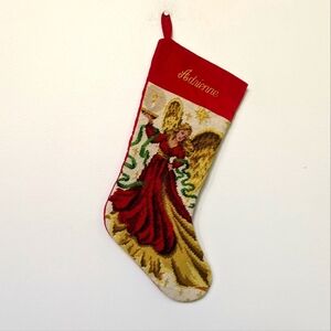 Adrienne Lillian Vernon Needlepoint ANGEL Stocking